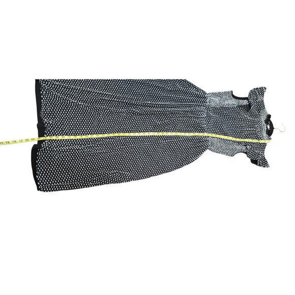 Kate Spade Clip Dot Midi Dress Black White High Neck Ruffle A-Line Silk Blend 6 - Picture 10 of 15